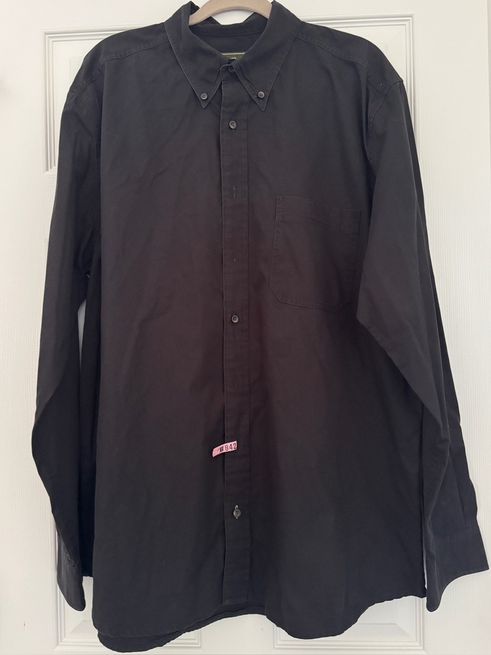 Eddie Bauer Black Button-Down Long-Sleeve Shirt